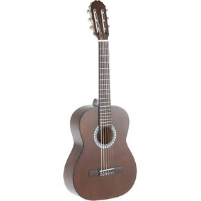 GEWA E-Acoustic Classical Guitar BASIC 1/4, children's guitar (ideal for children from 4-7, nickel silver frets, chrome-plated tuners, lime and pakka wood, scale: 450 mm, nut: 43 mm), walnut