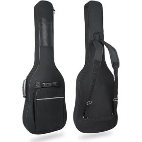 LETSROCK Electric Guitar Gig Bag, Electric Guitar Gig Bag 0.35 Inch Thick Padding Backpack Soft Electric Guitar Bag Dual Adjustable Shoulder Strap Pocket & Back Hanger Loop Black