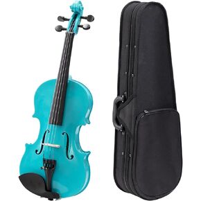 ARTALL 1/2 Handmade Student Acoustic Violin Beginner Pack with Bow, Hard Case, Chin Rest, Tuner, Spare Strings, Rosin and Bridge,Black in Kuwait