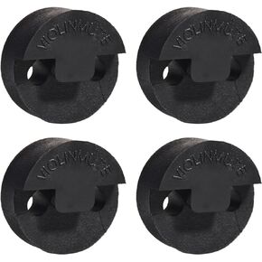 12 Pack Violin Mute Small Viola Mute, Practice Mute Silencer, Round Tourte Style, Black Rubber