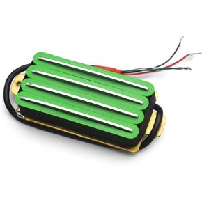 SAPHUE Hot Rail 2-Dual Blade Electric Guitar High Output Track Type Four Coil Humbucker Pickup Green
