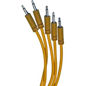 Luigis Modular Supply Spaghetti Eurorack Patch Cables - Package of 5 Gold/Orange Cables, 24 (0 cm) in Saudi Arabia