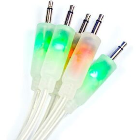 كابلات تصحيح السيرة الذاتية LED من Heinakroon، سلاسل اختبار وحدات Eurorack، 5 عبوات (11.8 بوصة)، شفافة in Kuwait