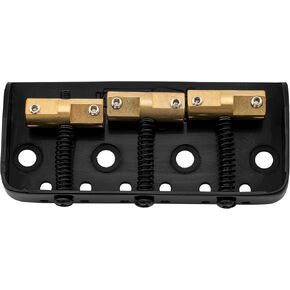 Wilkinson WTBS Short Telecaster Bridge Brass Compensated 3-Saddles for Humbucker Tele Style or Vintage Electric Guitar, Black