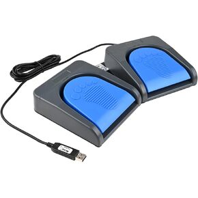 iKKEGOL Upgraded USB Single Foot Pedal Switch Control One Key Footswitch Program Customized Computer Keyboard Mouse Game Action HID (Blue Pedal) in Kuwait
