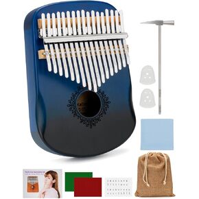 Kalimba - 17 Keys Thumb Piano, Portable Mbira Finger Piano with Tune Hammer and Study Instruction, Sleek Keys and Body, Gift for Kids, Adult and Beginners in Kuwait