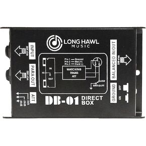 Passive Mono DI Direct Injection Box 1/4 Inch Impedance Transformer to Balanced & Unbalanced XLR w/Ground Lift Hum Eliminator, Attenuation Pad, Parallel Output to Connect Guitar, Bass, and Instrument in Kuwait