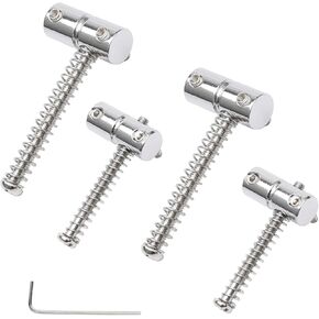 Unxuey Zinc Alloy Bass Bridge Saddles for 4 String PB Precision Bass JB Jazz Bass Guitar Vintage Electric Guitar Replacement(4 Pack, Silver) in Saudi Arabia