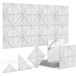 Yojoker 18 حزمة من الألواح الصوتية الممتصة للصوت، 12 × 12 × 0.4 بوصة لوحات جدارية عازلة للصوت عالية الكثافة ذاتية اللصق لتقليل الضوضاء لتزيين الجدران في المنزل، واستوديو التسجيل، والمكتب in Kuwait