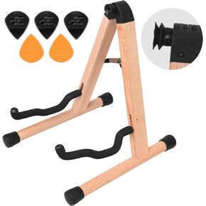 حامل جيتار GUITTO مع كوب شفط غير ضار مقاوم للصدمات ومضاد للانزلاق حماية مزدوجة قابلة للطي على شكل حرف A حامل خشبي للأرضية قابل للتعديل لباس صوتي كهربائي تشيلو مندولين بانجو القيثارة GGS-14 in Kuwait