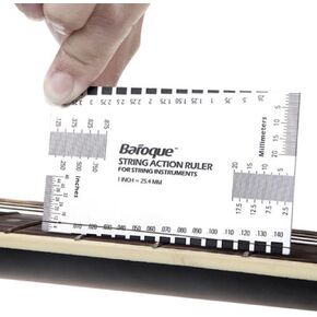 String Action Gauge Ruler, Guitar Height Gauge, Guitar Set Up Repairing Luthier Tool for Guitar,Ukulele,Bass,Banjo,Mandolin