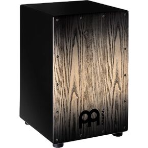 Meinl Percussion Headliner Cajon Box Drum with Snare and Bass Tone for Acoustic Music — NOT Made in China — Ash Wood, Play with Your Hands, 2-Year Warranty (MCAJ100BK-LPF)