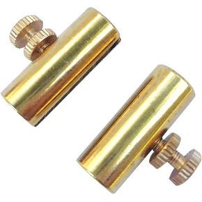 Cello Mute 2Pieces, Brass Adjustable Cello Wolf Tone Eliminator Wolf Tone Mute Suppressor Tube Eliminate Wolf Tone (Gold)