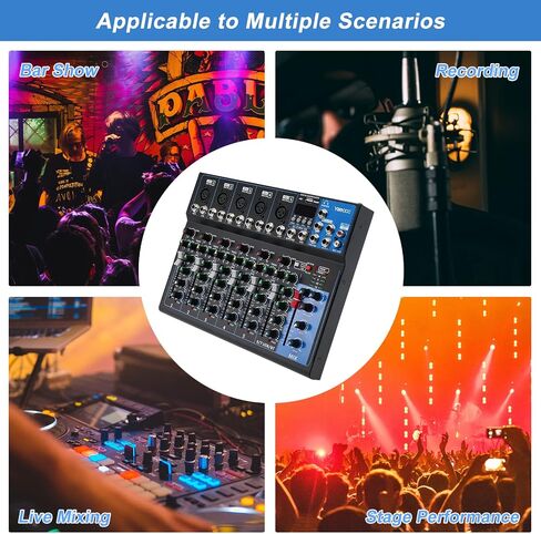 YaeCC 7 Channel bluetooth Live Studio Stereo Audio Mixer Sound Mixing DJ USB Console in Saudi Arabia