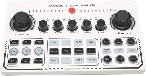 Professional Audio Mixer, Podcast Equipment Bundle, USB External Sound Card with 12 Warm Up Sound Effects, Live Sound Card and Audio Interface for Live Streaming Podcast Recording in Saudi Arabia