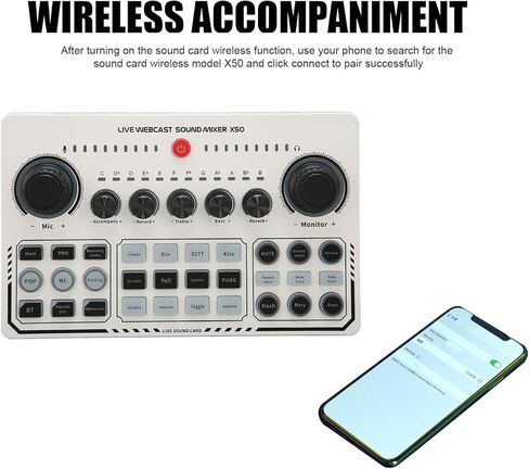 Professional Audio Mixer, Podcast Equipment Bundle, USB External Sound Card with 12 Warm Up Sound Effects, Live Sound Card and Audio Interface for Live Streaming Podcast Recording in Saudi Arabia