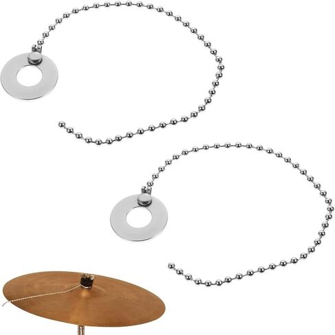 TUOREN 2Pack Drum Set Cymbal Chain for Rides, Crashes, Chinas, and Effect Cymbals 11.5" in Saudi Arabia