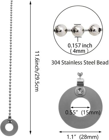 TUOREN 2Pack Drum Set Cymbal Chain for Rides, Crashes, Chinas, and Effect Cymbals 11.5" in Saudi Arabia