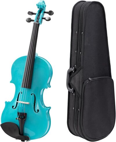 حزمة ARTALL 1/8 للكمان الصوتي للمبتدئين للطلاب مع حقيبة صلبة ومجموعة ملحقات المبتدئين، باللون الأزرق in Kuwait