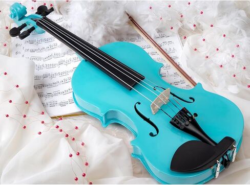 حزمة ARTALL 1/8 للكمان الصوتي للمبتدئين للطلاب مع حقيبة صلبة ومجموعة ملحقات المبتدئين، باللون الأزرق in Kuwait