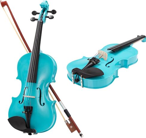 حزمة ARTALL 1/8 للكمان الصوتي للمبتدئين للطلاب مع حقيبة صلبة ومجموعة ملحقات المبتدئين، باللون الأزرق in Kuwait