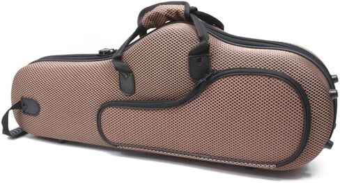 حقيبة ألتو ساكس خفيفة الوزن ومتينة من الداخل من القطيفة، حقيبة حمل ساكسفون محمولة، حزام كتف قابل للتعديل مع جيب تخزين أمامي، غطاء من النايلون (بني) in Kuwait