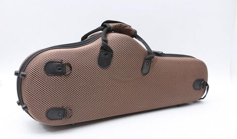 حقيبة ألتو ساكس خفيفة الوزن ومتينة من الداخل من القطيفة، حقيبة حمل ساكسفون محمولة، حزام كتف قابل للتعديل مع جيب تخزين أمامي، غطاء من النايلون (بني) in Kuwait