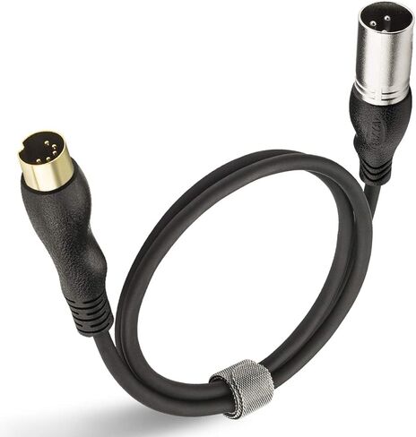 كابل EBXYA MIDI إلى XLR بطول 6 أقدام - MIDI 5 Pin DIN ذكر إلى XLR 3 Pin Female in Kuwait