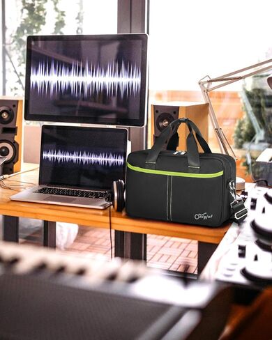 حافظة وحدة تحكم دي جيه لجهاز نومارك بارتي ميكس II او نومارك بارتي ميكس (الجزء الداخلي: 13.3×8.5×4.1 انش)، شنطة تحكم دي جيه مع 4 جيوب للايباد، الكابلات، شنطة دي جيه مبطنة بمقبض واشرطة كتف قابلة للتعديل in Kuwait