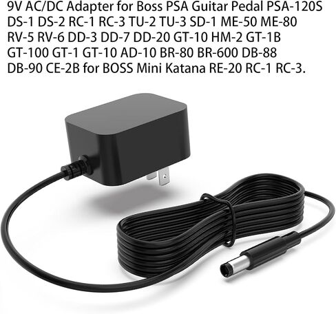 9V AC/DC Adapter for Boss PSA Guitar Pedal DS-1 DS-2 DD-3 DD-7 DD-20 DB-88 RC-3 TU-2 SD-1 RV-5 RV-6 AD-10 BR-80 BR-600 CE-2B ME-50 ME-80 GT-10 HM-2 GT-1B GT-100 GT-1 GT-10 Charger Power Cord in Saudi Arabia
