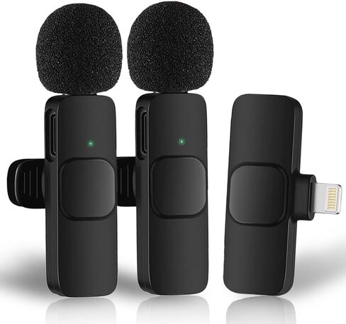Microphone for Android - Mini Microphone - Clip-on Microphones - Wireless Lavalier Microphone for Android iPad Plug-Play Microphone Video Recording, Live Stream, YouTube, TikTok (2 Pack) (FOR ANDROID) in Saudi Arabia