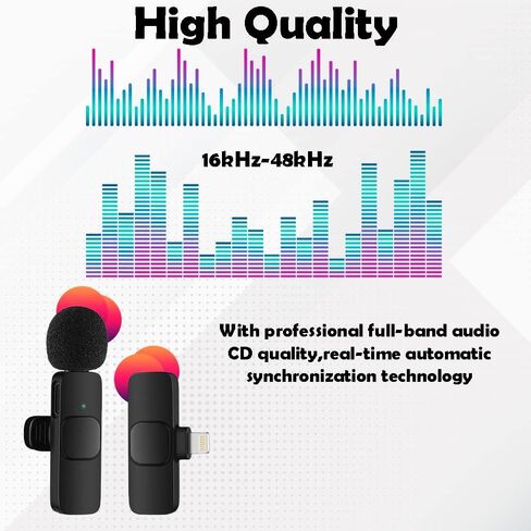 Microphone for Android - Mini Microphone - Clip-on Microphones - Wireless Lavalier Microphone for Android iPad Plug-Play Microphone Video Recording, Live Stream, YouTube, TikTok (2 Pack) (FOR ANDROID) in Saudi Arabia