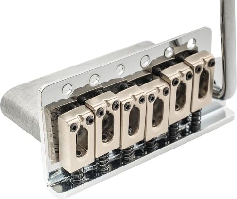 ويلكنسون WOV04 54 ملم (2-1/8 بوصة) جسر تريمولو 6 براغي للجيتار الكهربائي Squier/Mexico Fender/MIJ Strat، كروم in Kuwait