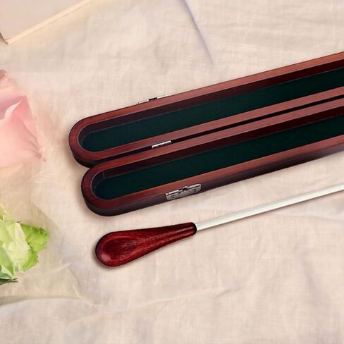 مقبض خشبي من Ogdni Music Baton Orchestra Baton لقيادة الموسيقى مع صندوق هدايا خشبي، خشب أحمر in Kuwait