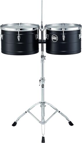 Meinl Percussion MT1415BN Marathon Series Black Nickel Finish Steel Timbales، 14 بوصة و15 بوصة مع حامل in Saudi Arabia