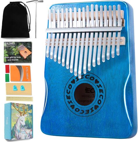 Kalimba Thumb Piano 17 Keys Portable Finger Piano Marimba Music Gifts for Adults Kids in Saudi Arabia
