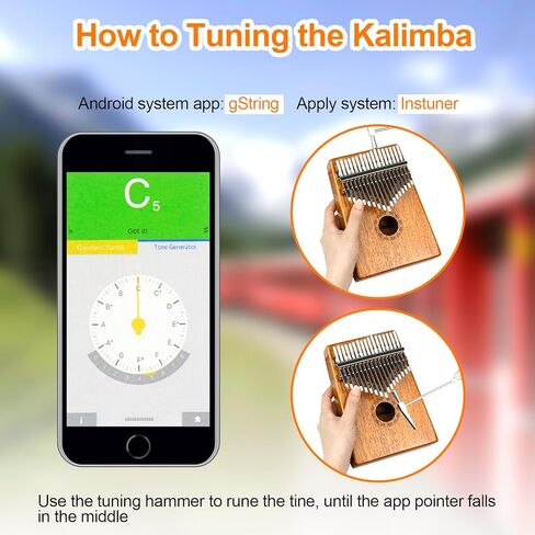 بيانو الإبهام من كاليمبا، بيانو الإبهام، محمول 17 مفتاحًا بيانو إصبع القيثارة مبيرا، الماريمبا، الآلات الموسيقية للبالغين، هدايا عيد الميلاد للمراهقين in Kuwait