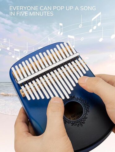 Kalimba - 17 Keys Thumb Piano, Portable Mbira Finger Piano with Tune Hammer and Study Instruction, Sleek Keys and Body, Gift for Kids, Adult and Beginners in Kuwait