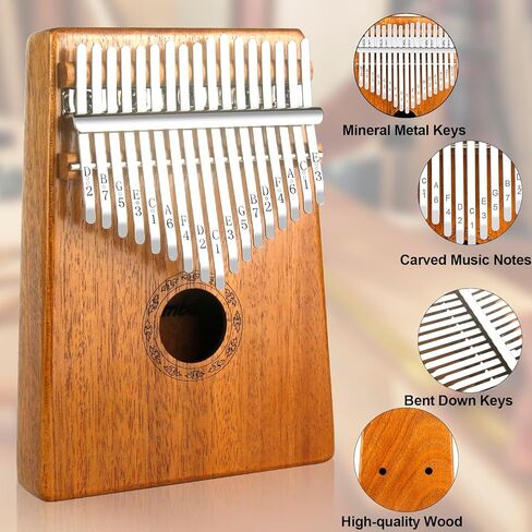 كاليمبا بيانو الإبهام كاليمبا 17 مفتاح بيانو إصبع متين ومحمول مناسب للأطفال والكبار والمبتدئين، أفضل الهدايا للأصدقاء والعائلة in Kuwait