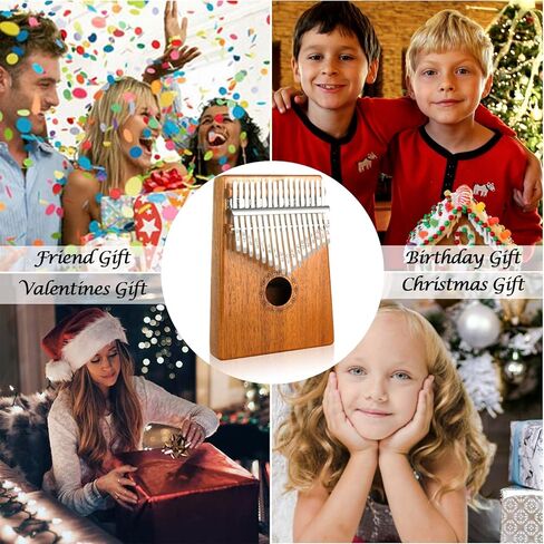 كاليمبا بيانو الإبهام كاليمبا 17 مفتاح بيانو إصبع متين ومحمول مناسب للأطفال والكبار والمبتدئين، أفضل الهدايا للأصدقاء والعائلة in Kuwait