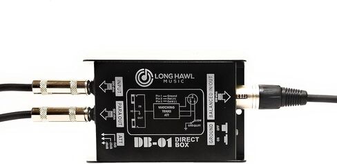 صندوق حقن مباشر احادي دي اي سلبي 1/4 انش محول مقاومة الى اكس ال ار متوازن وغير متوازن مع مزيل همهمة الرفع الارضي، وسادة توهين، مخرج موازي لتوصيل الجيتار والباس والالات in Kuwait