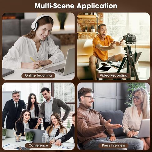 Wireless Lavalier Microphone for iPhone - Android Phone/Camera/Computer/Laptop, Dual Lapel Mic with USB-C/3.5mm/USB Plug for Video Recording, Vlog, YouTube, TikTok, Auto Sync and Noise Reduction in Kuwait