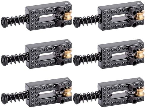 Fafeims 6PCS Guitar Saddles Metal Guitar Bridge with Roller Bridge Guitar Repair Parts. (Black) in Saudi Arabia