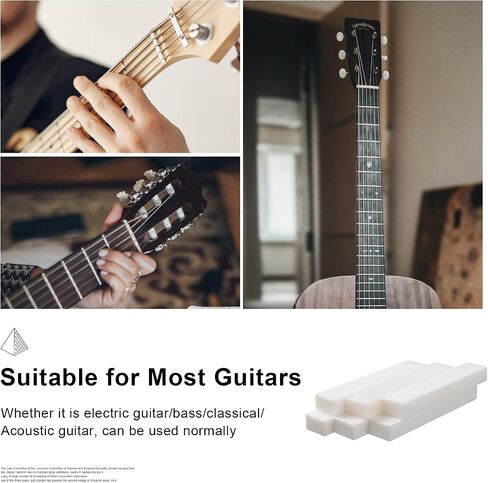 6 String Acoustic Guitar Bone Bridge Saddle and Nut Made of Real Bone (2 set Acousitc Bone Saddle and Nut) in Kuwait