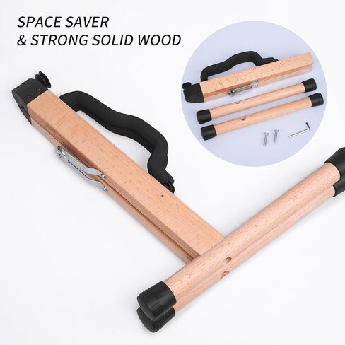 حامل جيتار GUITTO مع كوب شفط غير ضار مقاوم للصدمات ومضاد للانزلاق حماية مزدوجة قابلة للطي على شكل حرف A حامل خشبي للأرضية قابل للتعديل لباس صوتي كهربائي تشيلو مندولين بانجو القيثارة GGS-14 in Kuwait