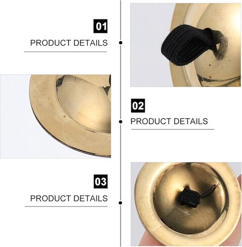 2 زوج من أجراس اليد الصغيرة الصغيرة الصنج الأصبع النحاسية لحفلات الرقص المسائية الراقصة من إكسبارت in Kuwait