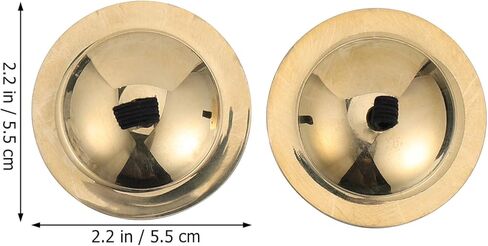 2 زوج من أجراس اليد الصغيرة الصغيرة الصنج الأصبع النحاسية لحفلات الرقص المسائية الراقصة من إكسبارت in Kuwait