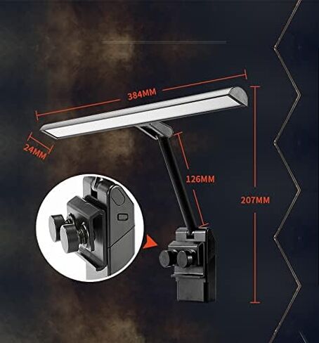 AETEE Music Stand Lights Clip On LED Rechargeable with Built-in 4000mAh Lithium Battery Operated Type-c Eye-Care Music Sheet Lamp Foldable for Orchestra(Only Light Included) in Saudi Arabia