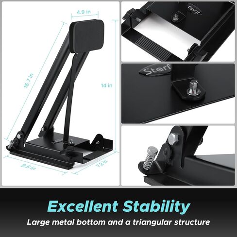 Starfavor Bass Drum Practice Pad Folding Silent Kick Drum Practice Pads, Real Feel High-Density Rubber Rebound for Training in Kuwait