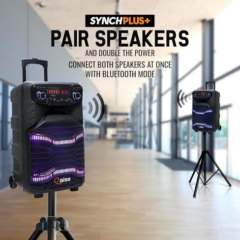 Qaise SB-1502 SonicBoomer X Fiesta سماعات بلوتوث بارتي بوكس، مكبر صوت 15 بوصة، كاريوكي، أضواء LED، راديو FM، ميكروفون، جهاز تحكم عن بعد in Kuwait